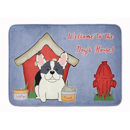Carolines Treasures Dog House French Bulldog Piebald Machine Washable Memory Foam Mat BB2765RUG